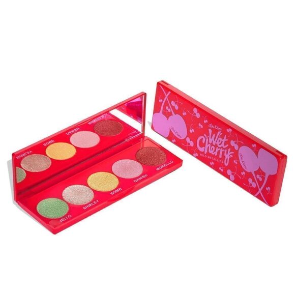 Lime Crime WET CHERRY WILD METALLICS EYE & FACE PALETTE EYESHADOW NIB NEW - Picture 1 of 10